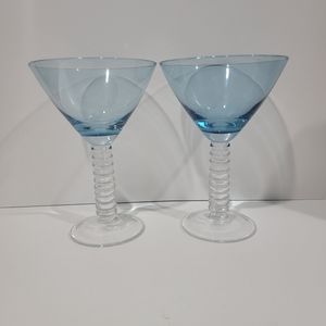 Beautiful pair of Martini glasses